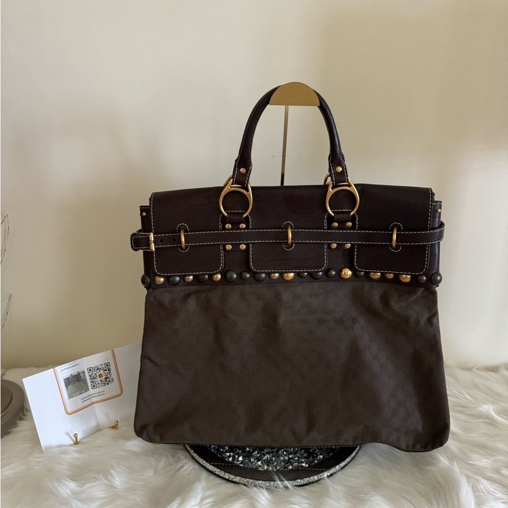 Elegant Gucci GG Aviator Style Brown Women's Luggage bag